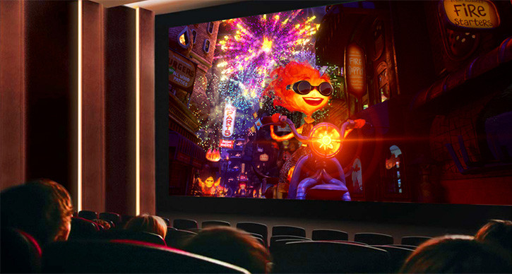 液晶十大品牌三星×迪斯尼皮克斯！LED電影屏獨家放映4K HDR 《Elemental》